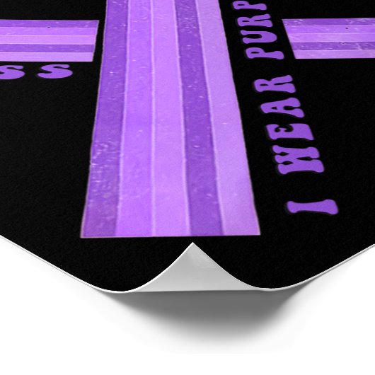 Draag Paarse voor geneesmiddeloverdosis Awareness  Poster (Hoek)