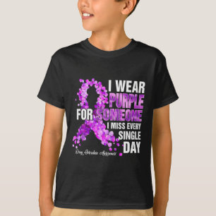 Draag Paarse voor iemand die ik mis overdosis bewu T-shirt