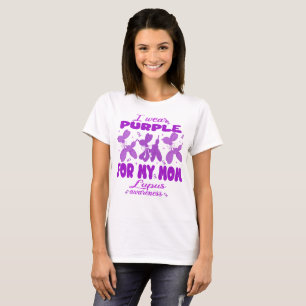Draag Paarse voor mama Schattigee ballonhond lupus T-shirt