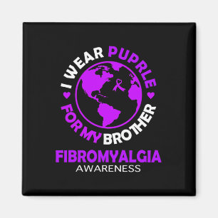 Draag Paarse voor mijn broertje fibromyalgie bewus Magneet