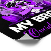 Draag Paarse voor mijn broertje Overdosis Awarenes Poster (Hoek)