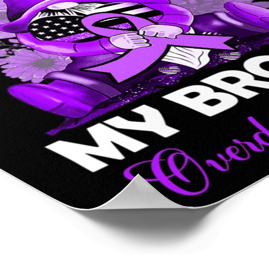 Draag Paarse voor mijn broertje Overdosis Awarenes Poster (Hoek)