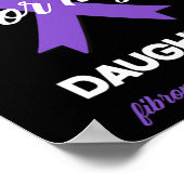 Draag Paarse voor mijn dochterfibromyalgie bewustz Poster (Hoek)