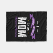 Draag Paarse voor mijn moeder Alzheimerheimer H Fleece Deken (Voorkant (Horizontaal))