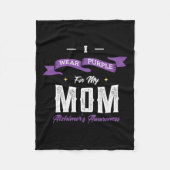 Draag Paarse voor mijn moeder Alzheimerheimer H Fleece Deken (Voorkant)