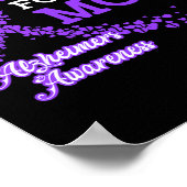 Draag Paarse voor mijn moeder Alzheimer's Awarenes Poster (Hoek)