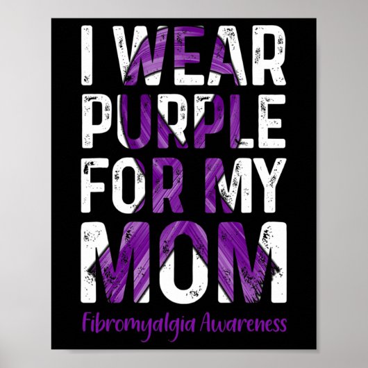 Draag Paarse voor mijn moeder - fibromyalgie bewus Poster (Voorkant)