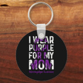 Draag Paarse voor mijn moeder - fibromyalgie bewus Sleutelhanger (Voorkant)