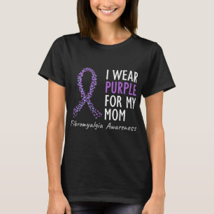 Draag Paarse voor mijn moeder fibromyalgie bewustz T-shirt