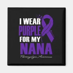 Draag Paarse voor mijn nana fibromyalgia bewustzij Magneet