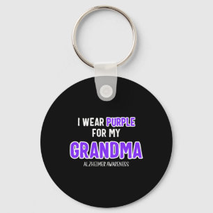 Draag Paarse voor mijn oma - Alzheimerheimer Aware Sleutelhanger