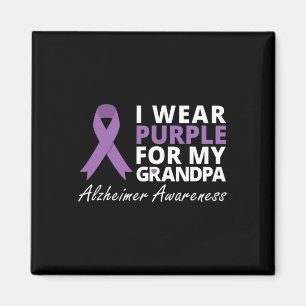 Draag Paarse voor mijn opa lint familie liefde Magneet