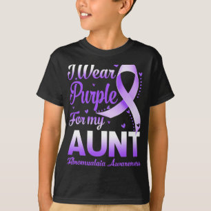 Draag Paarse voor mijn tante fibromyalgie bewustzi T-shirt