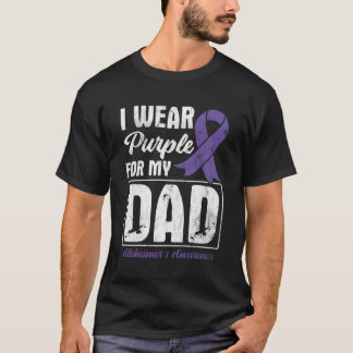 Draag Paarse voor mijn vader Alzheimers Bewustzijn T-shirt