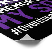 Draag Paarse voor mijn zoontje Overdose Awareness  Poster (Hoek)