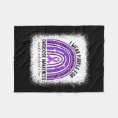 Draag Paarse voor overdosisbewustzijn Boho Rainbow Fleece Deken (Voorkant (Horizontaal))