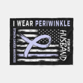 Draag Periwinkle Voor Maagkanker Bij Man Fleece Deken (Voorkant (Horizontaal))