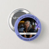 Draag Periwinkle voor Maagkankerbewustzijn Ronde Button 5,7 Cm (Voorkant /achterkant)