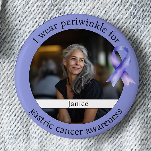 Draag Periwinkle voor Maagkankerbewustzijn Ronde Button 5,7 Cm