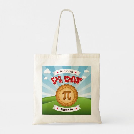 Draag PIE in je pi dag Tote Bag (Achterkant)