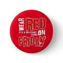 Draag RED op vrijdag Button