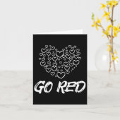 Draag Rode Dag Go Red Heart Disease Awareness Gift Kaart (Gele Bloem)