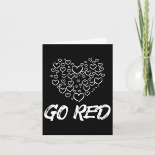 Draag Rode Dag Go Red Heart Disease Awareness Gift Kaart