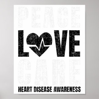 Draag Rode Dag Liefde Peace Care Gezegde Poster