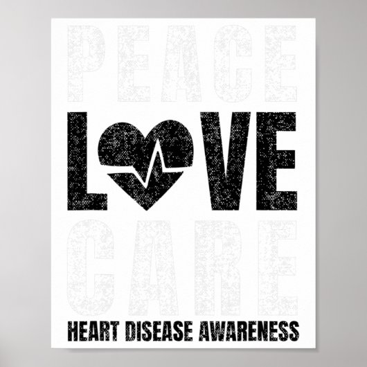 Draag Rode Dag Liefde Peace Care Gezegde Poster (Voorkant)
