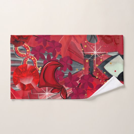 Draag rood bad handdoek (Handdoek)