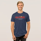 Draag Rood. Eer de Gelegerden. Bolt Editie. Tri-Blend Shirt (Voorkant volledig)