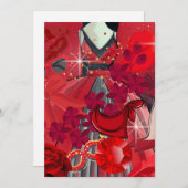 Draag rood feestdagenkaart (Voorkant / Achterkant)