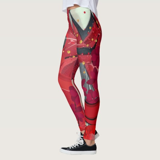 Draag rood leggings (Links)