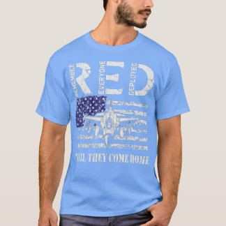 Draag rood op de militaire veteraan van vrijdag st t-shirt