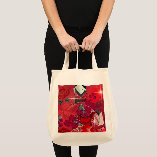 Draag rood tote bag (Voorkant (product))