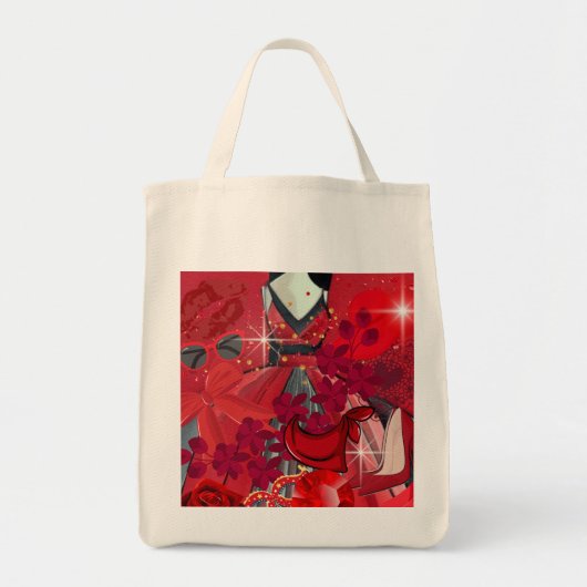 Draag rood tote bag (Voorkant)