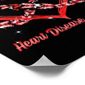 Draag Rood voor hartziekte bewustzijn hartboter Poster (Hoek)