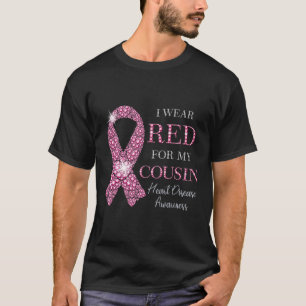 Draag Rood voor mijn neef Red Ribbon Heart Disease T-shirt