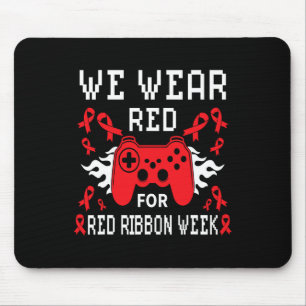 Draag Rood voor Red Ribbon Week Awareness Gamer Vi Muismat