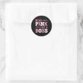 Draag roze als een roze roze ribbenblaaskanker AW Ronde Sticker (Tas)