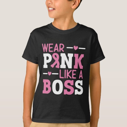 Draag roze als een roze roze ribbenblaaskanker AW T-shirt (Voorkant)