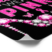 Draag Roze Borstkanker Bewustzijn Ribbon Support G Poster (Hoek)