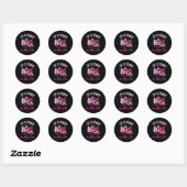 Draag roze borstkanker bij aankomst Ghost Halowe Ronde Sticker (Vel)