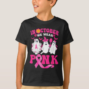Draag roze borstkanker bij aankomst Ghost Halowe T-shirt