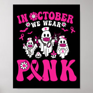 Draag Roze Borstkanker Warrior Ghost Paramedic Nu Poster