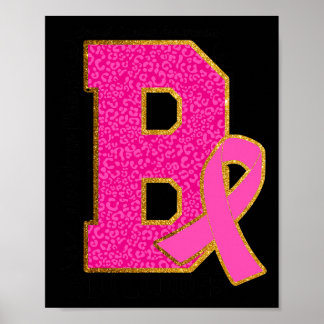 Draag Roze Bulldogs Borstkanker Bewustzijn Bulldog Poster
