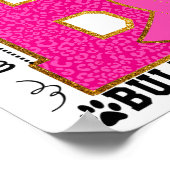 Draag Roze Bulldogs Borstkanker Bewustzijn Bulldog Poster (Hoek)