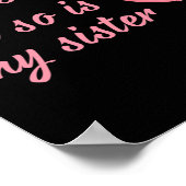 Draag roze lint voor mijn zus borstkanker suppo poster (Hoek)