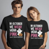Draag roze oktober borstkanker T-shirt