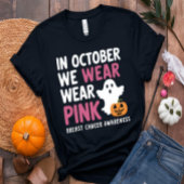 Draag roze oktober borstkanker T-shirt